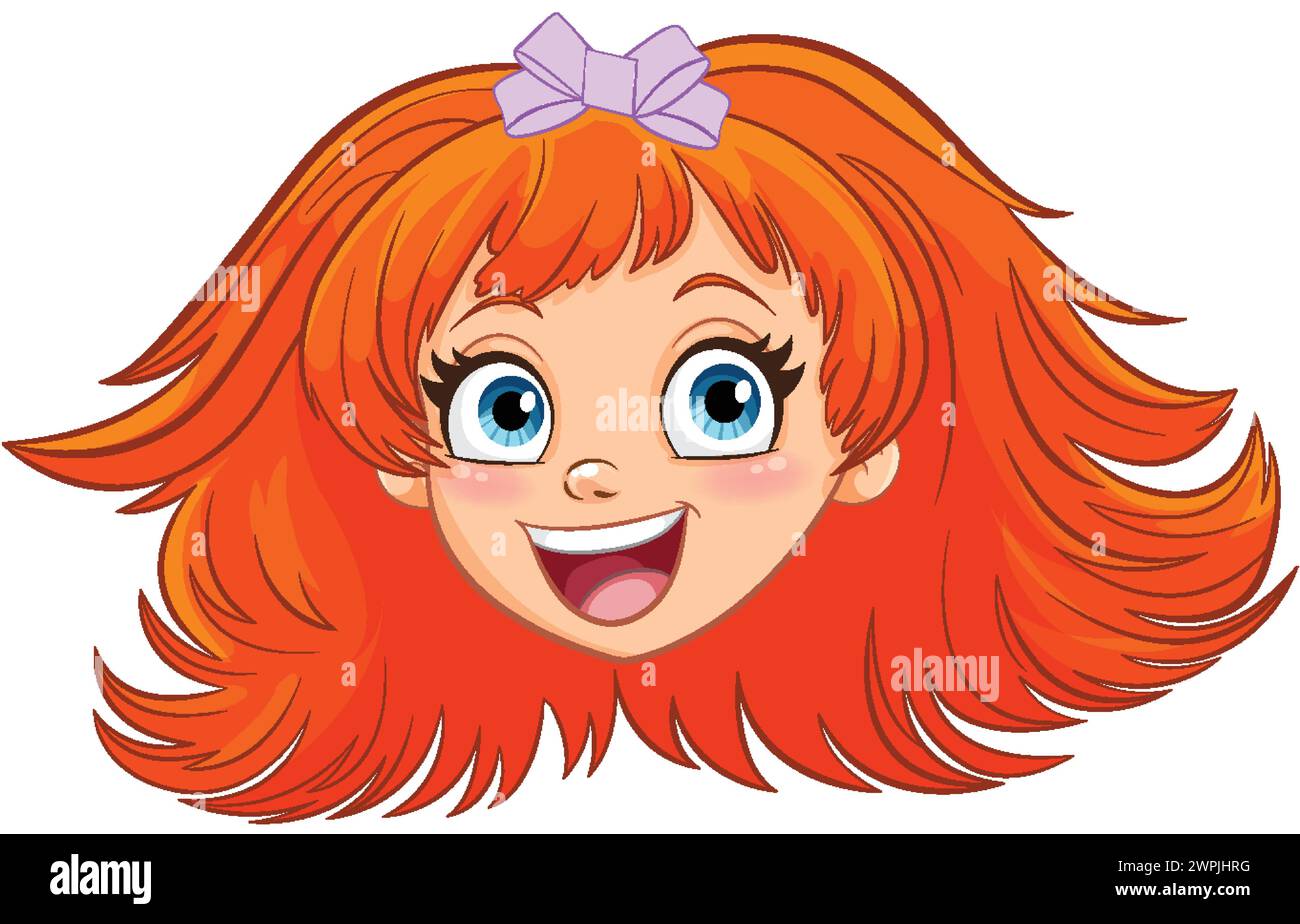Vector illustration of a happy young girl Stock Vector Image & Art - Alamy