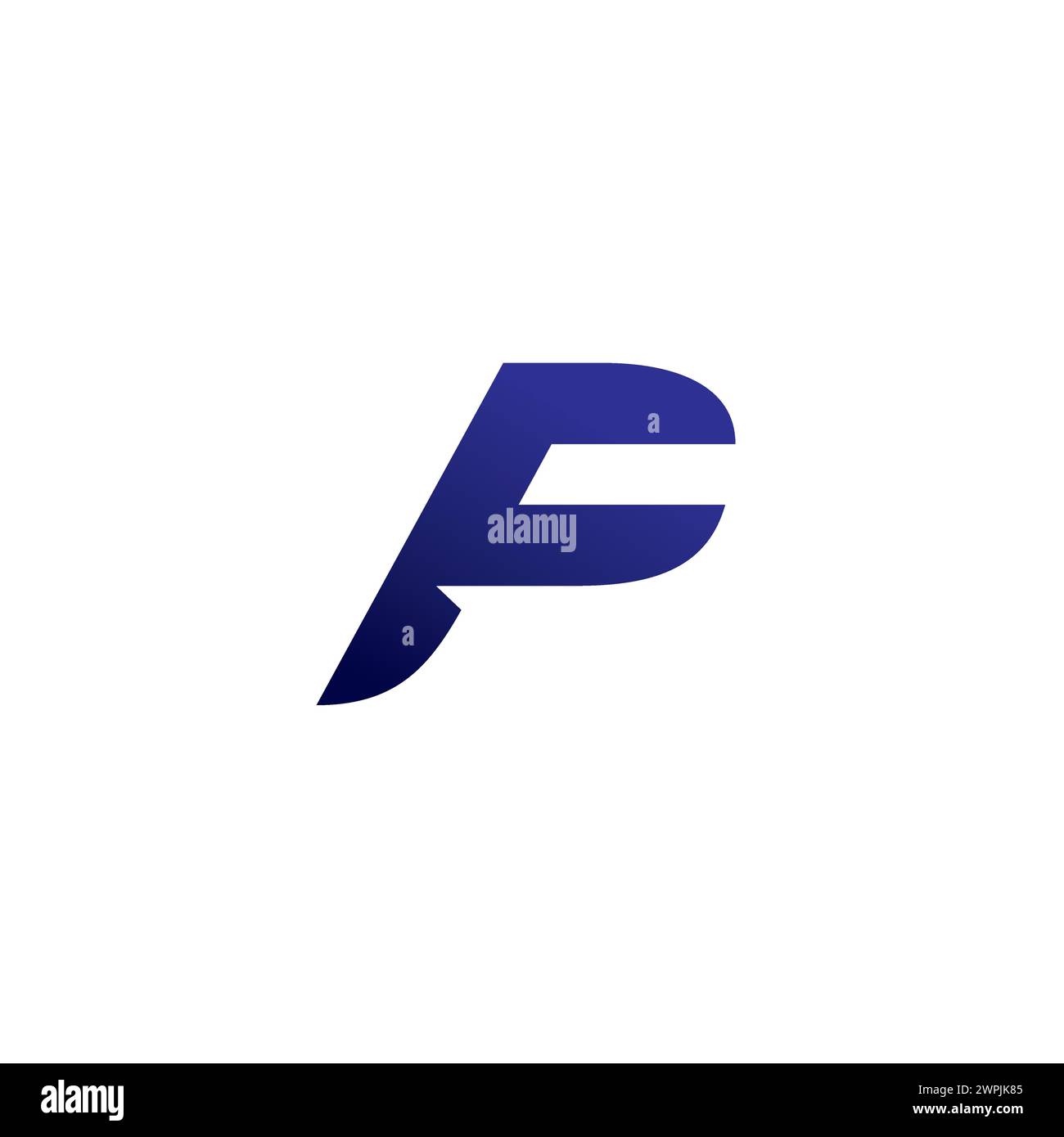 PF Logo Design. Letter FP Icon Stock Vector
