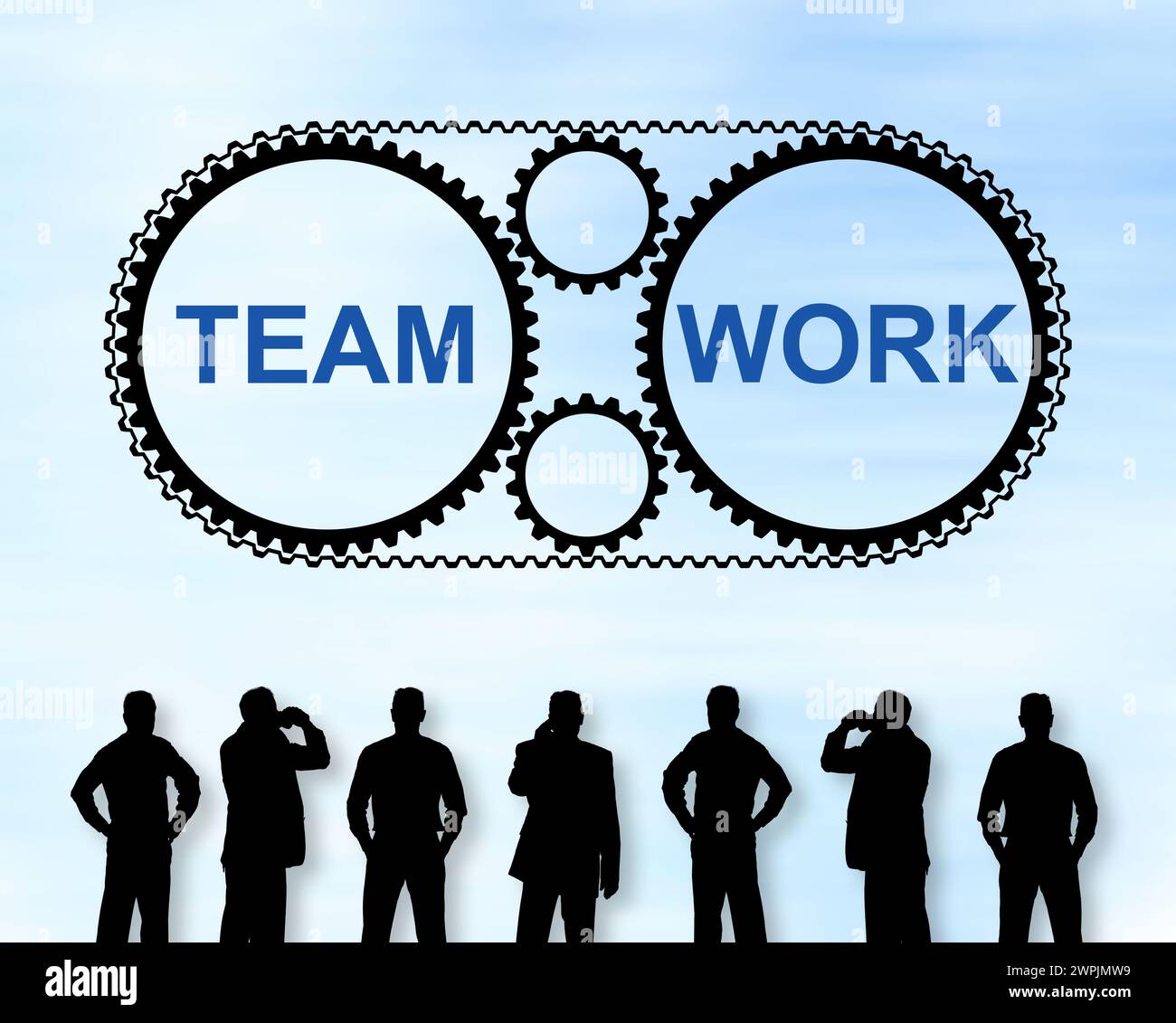 Men business cooperation gears team hi-res stock photography and images ...