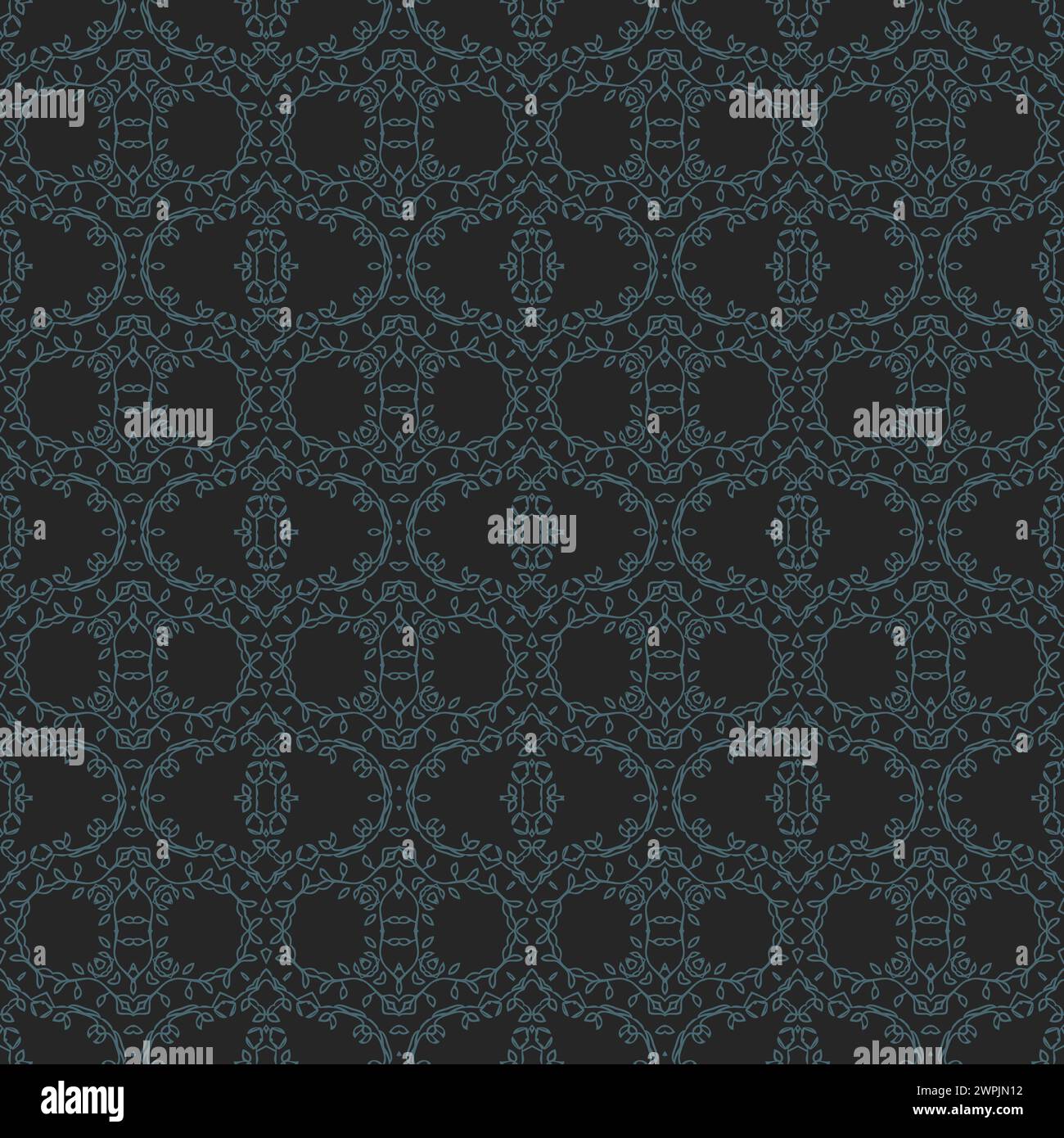 Abstract seamless dark tile. Art deco seamless background. Modern geometric texture and repeating pattern Stock Photo