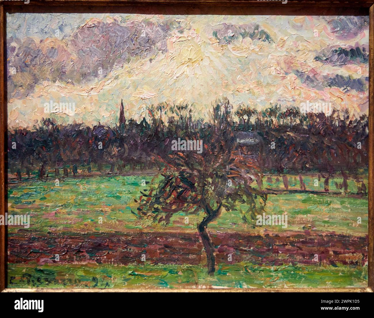 "The Meadows at Éragny, Apple Tree", 1894, Camille Pissarro (1830-1903), Thyssen Bornemisza Museum, Madrid, Spain, Europe Stock Photo