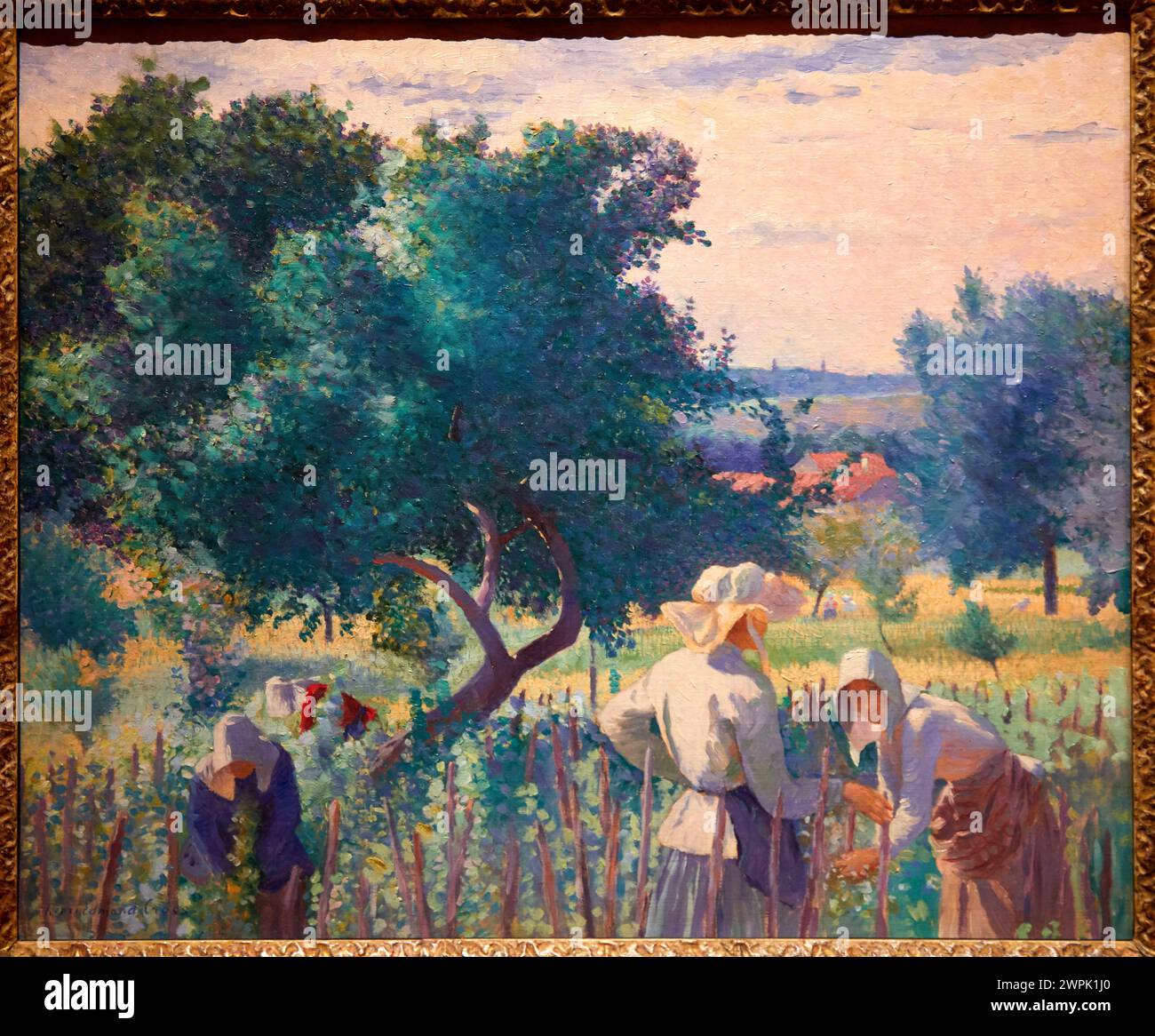 "Women tying the Vines", 1890, HenriEdmond Cross (18561910), Thyssen