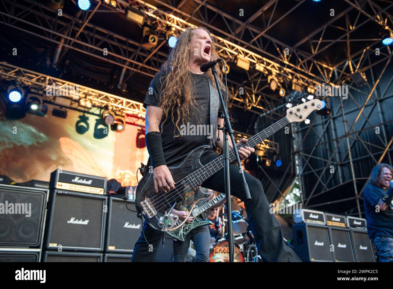 July 17, 2022: Jack Gibson - Exodus play a concert at the Luppolo In Rock festival in Italy Stock Photo