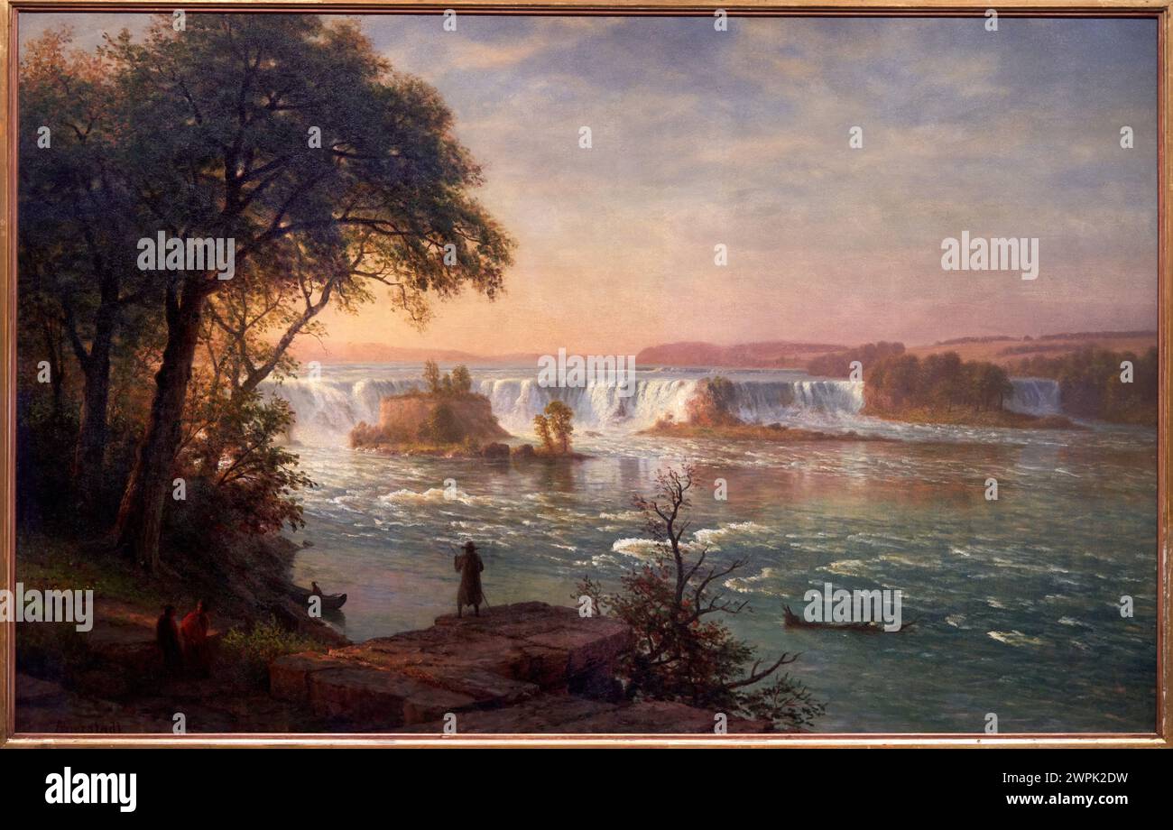 Albert Bierstadt, (1830-1902), The Falls of St Anthony, Hacia 1880-1887 Stock Photo