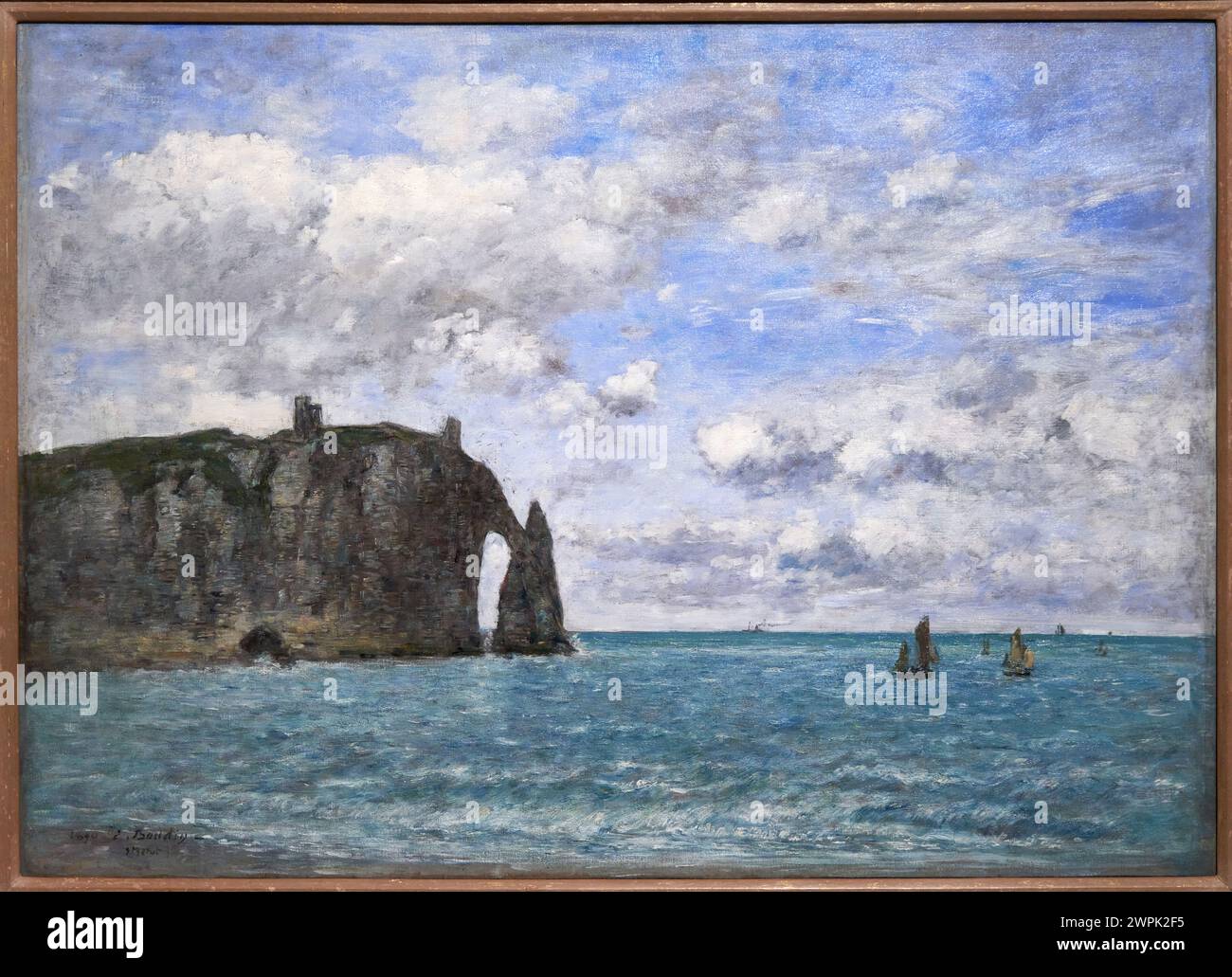 Eugène Boudin, (1824-1898), Étretat. The Cliff of Aval, 1890 Stock Photo
