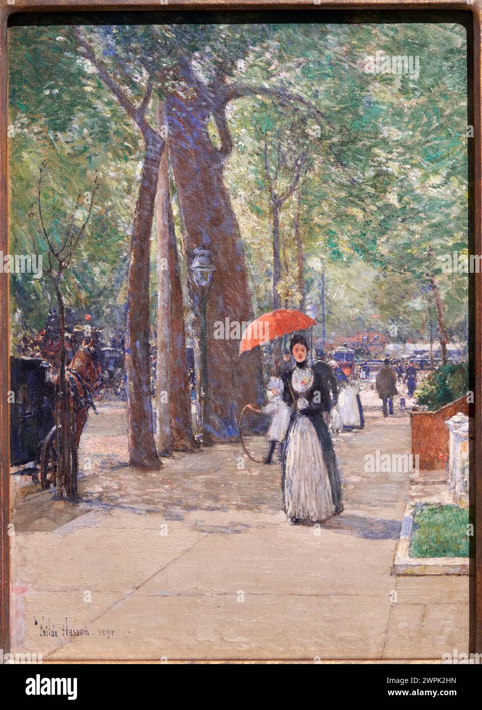 Childe Hassam, (1859-1935), Fifth Avenue at Washington Square, New York, 1891 Stock Photo