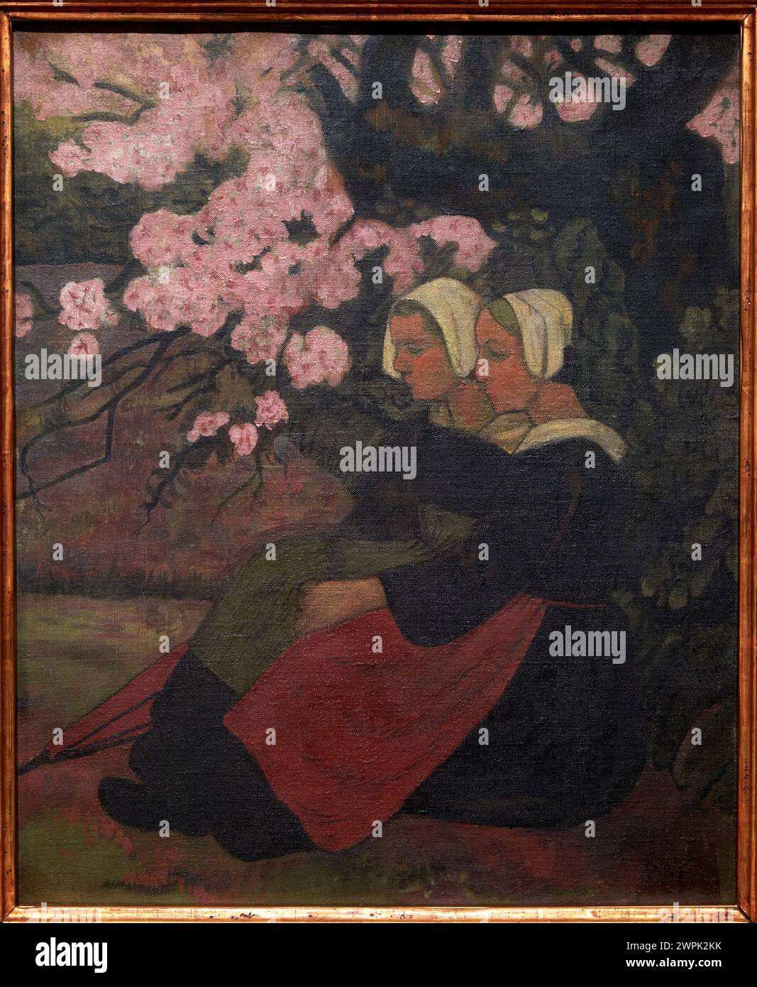 Paul Sérusier, (1864-1927), Two Breton Women under an Apple Tree in Flower, 1892 Stock Photo