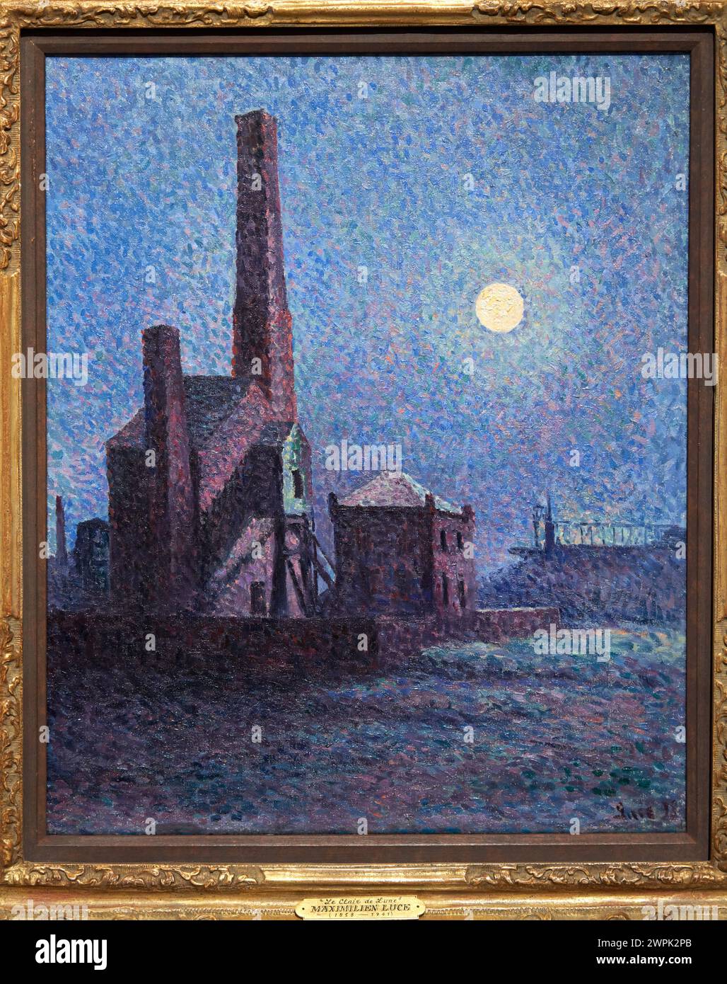 Maximilien Luce, (1858-1941), Factory in the Moonlight, 1898 Stock Photo