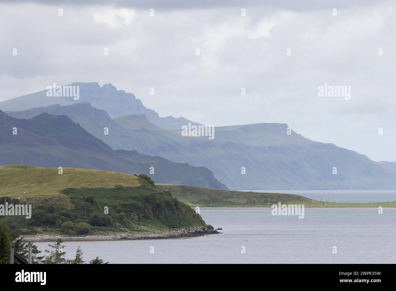UK, Scotland, view from the Isle of Skye from Lusa near the Kyle of Loch Alsh. Stock Photo