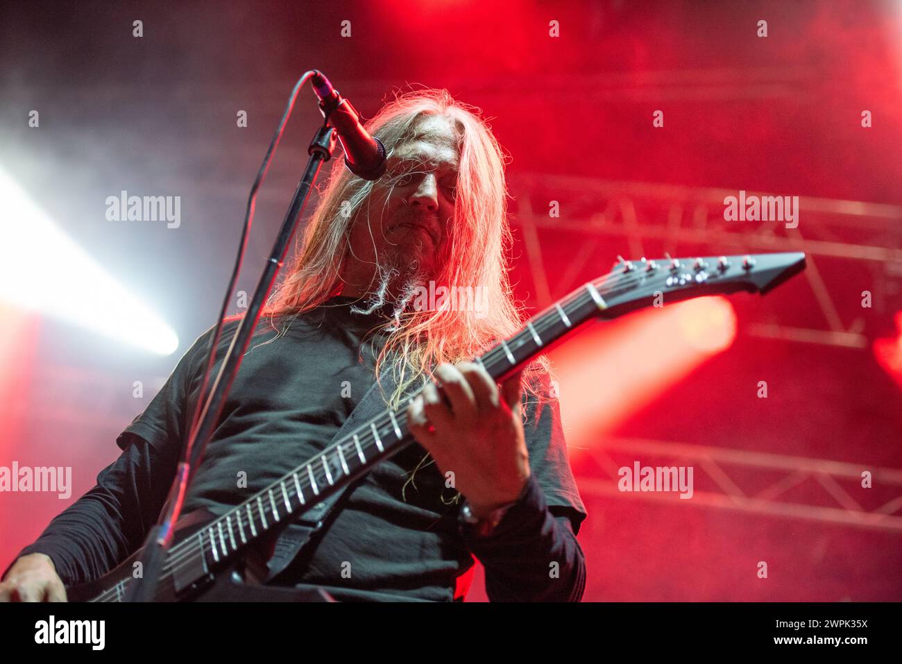 August 13, 2021: Peter Tägtgren - Hypocrisy play a concert at the Josefstadt festival in Czech Republic Stock Photo