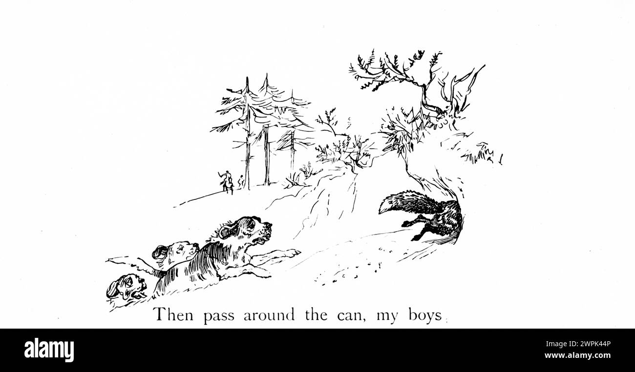 The fox jumps over the parson's gate by Randolph Caldecott, Stock Photo