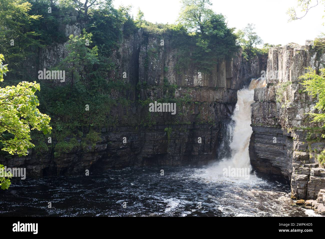 UK, High Force waterfall - Middleton-in-Teesdale. Stock Photo
