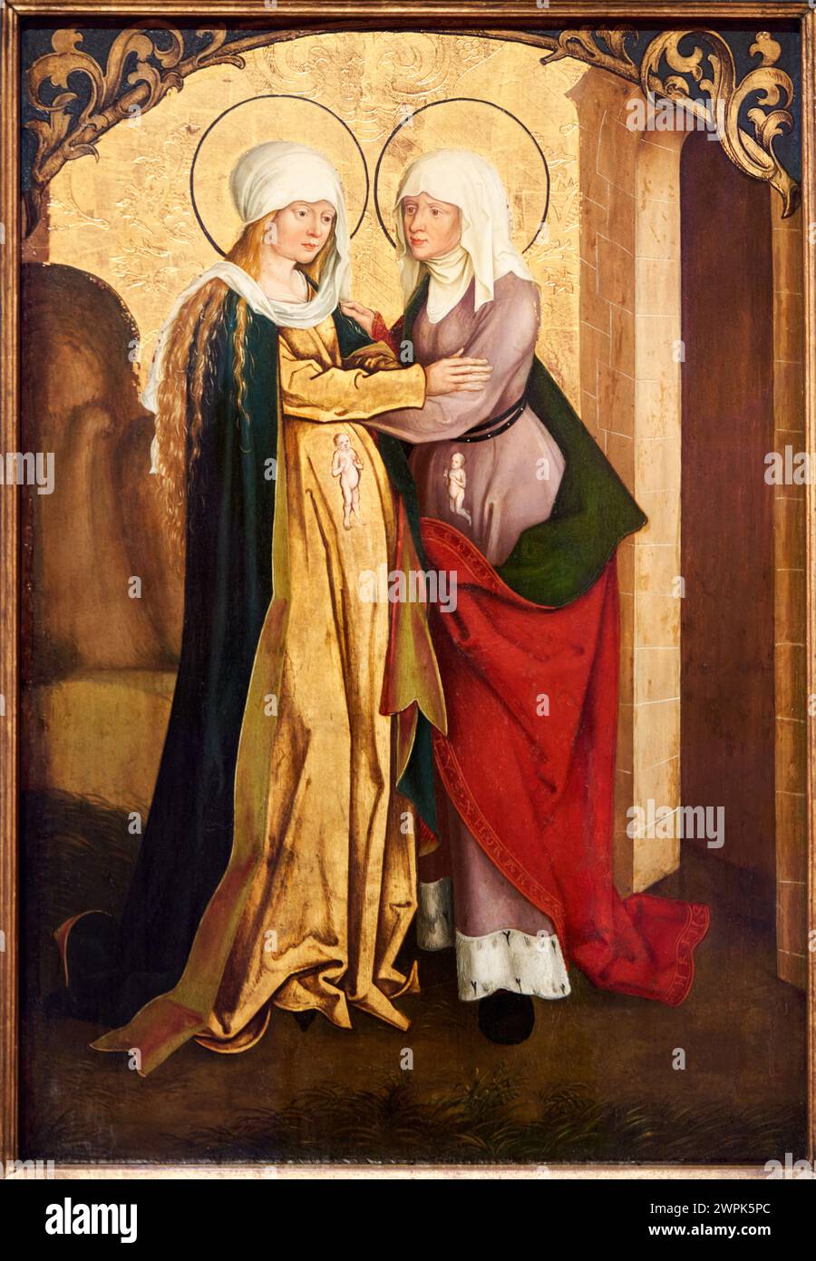 Jakob y/o Hans Strüb (Activos en Veringenstadt a principios del siglo XVI), The Visitation, Hacia 1505 Stock Photo