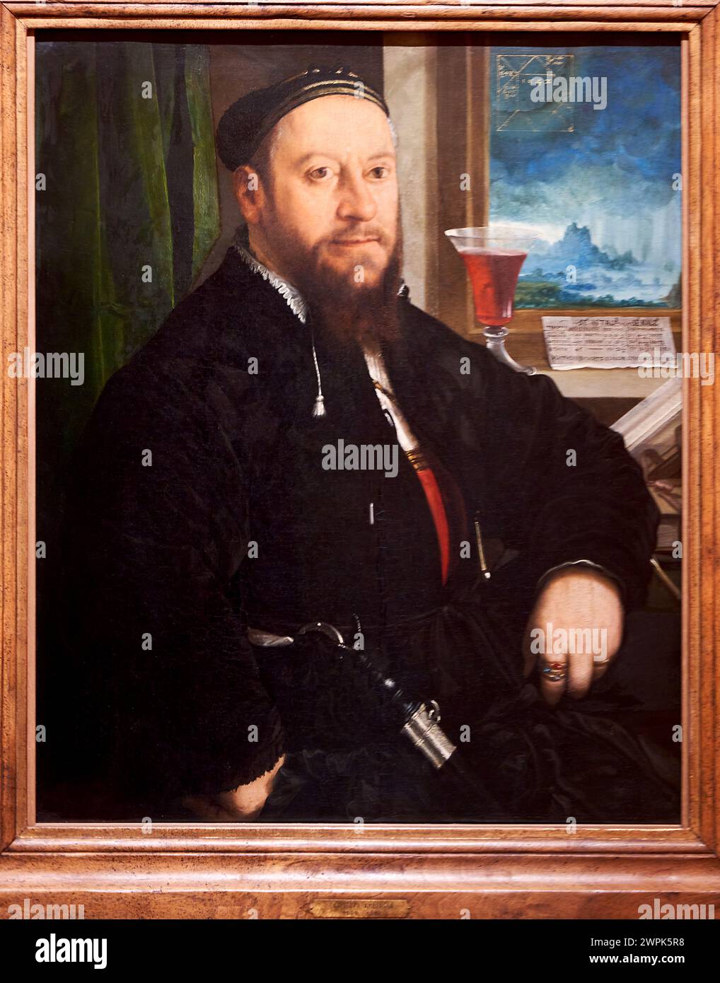 Christoph Amberger ((?), hacia 1505-Augsburgo, 1561/1562), Portrait of Matthäus Schwarz, 1542 Stock Photo
