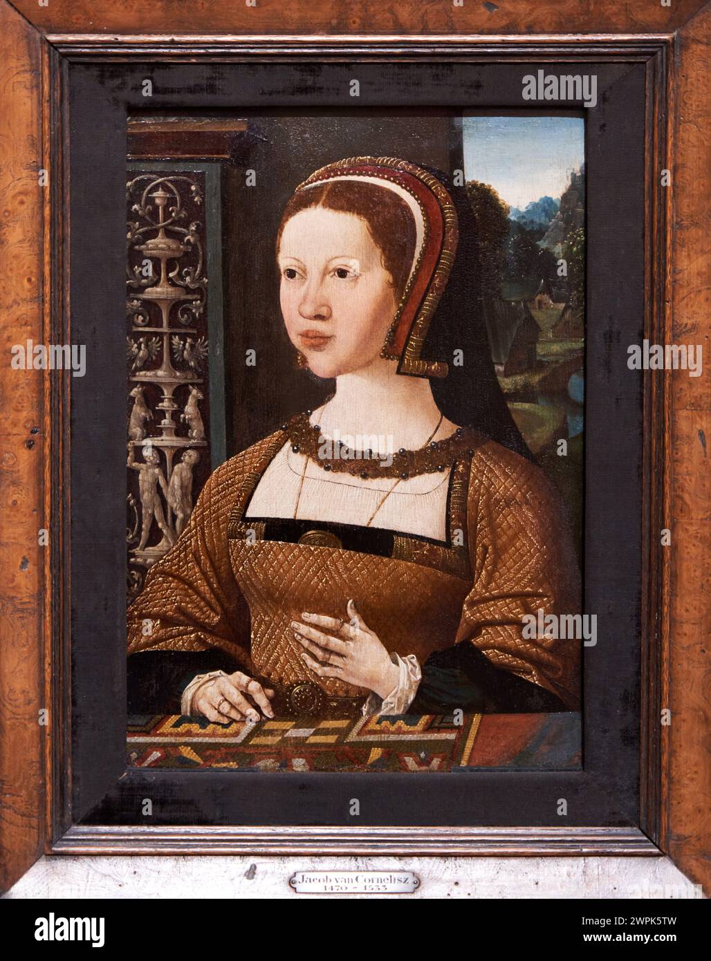 Jacob Cornelisz. van Oostsanen (Oostzaan, 1472/1477-Ámsterdam, 1533), Portrait of a Woman, possibly Elizabeth of Denmark, Hacia 1524 Stock Photo