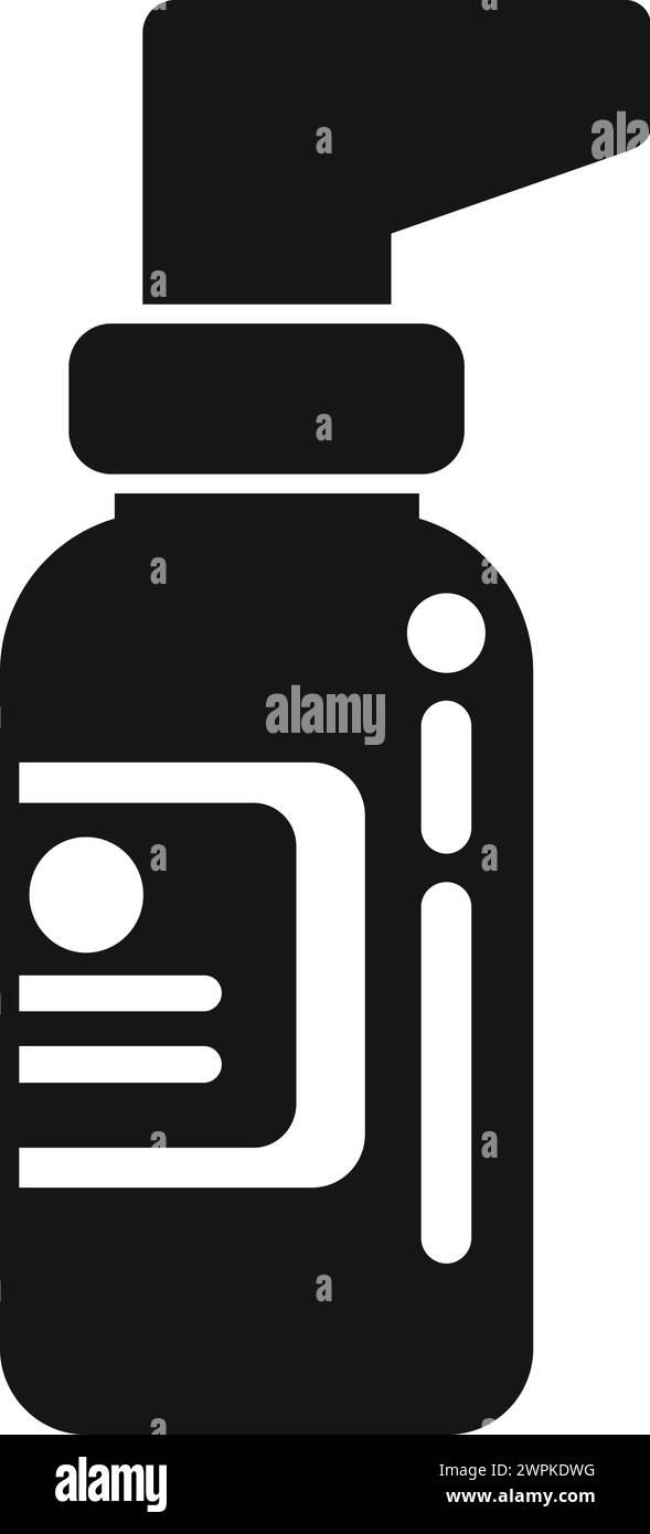 Nose spray body icon simple vector. Strong healthcare. Dose vaccination ...