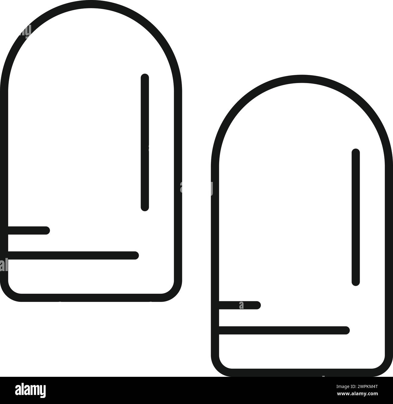 Device earplugs icon outline vector. Cover foam canal. Medical noise reduction Stock Vector