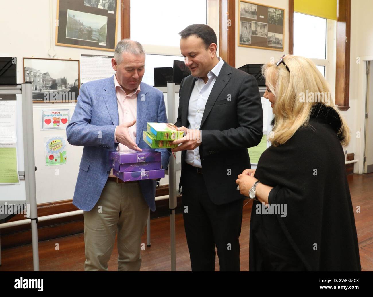 Taoiseach Leo Varadkar (centre) and Fine Gael senator Mary Seery