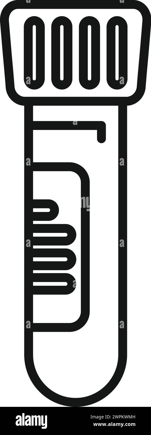 Lab test tube icon outline vector. Science tube dna. Molecule ...
