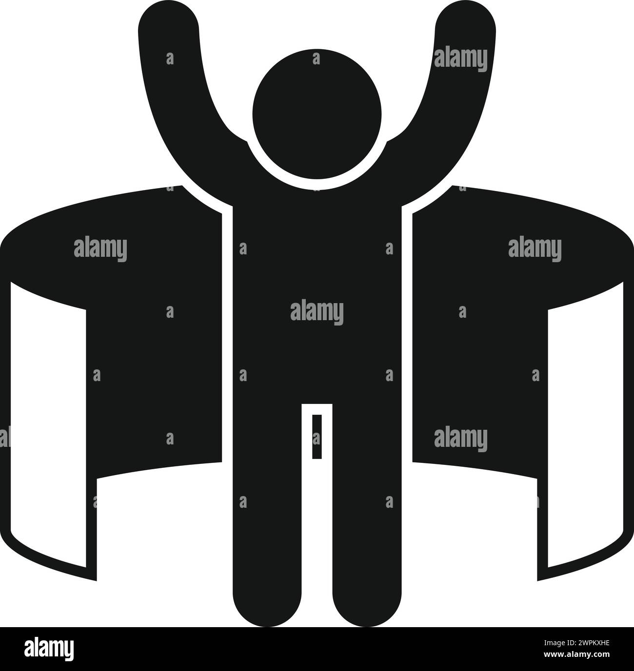 Happy virtual tour icon simple vector. Control digital art. Cloud walk ...
