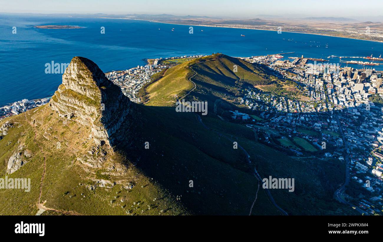 Aerial Of The Lion's Head, Cape Town, South Africa, Africa Stock Photo 