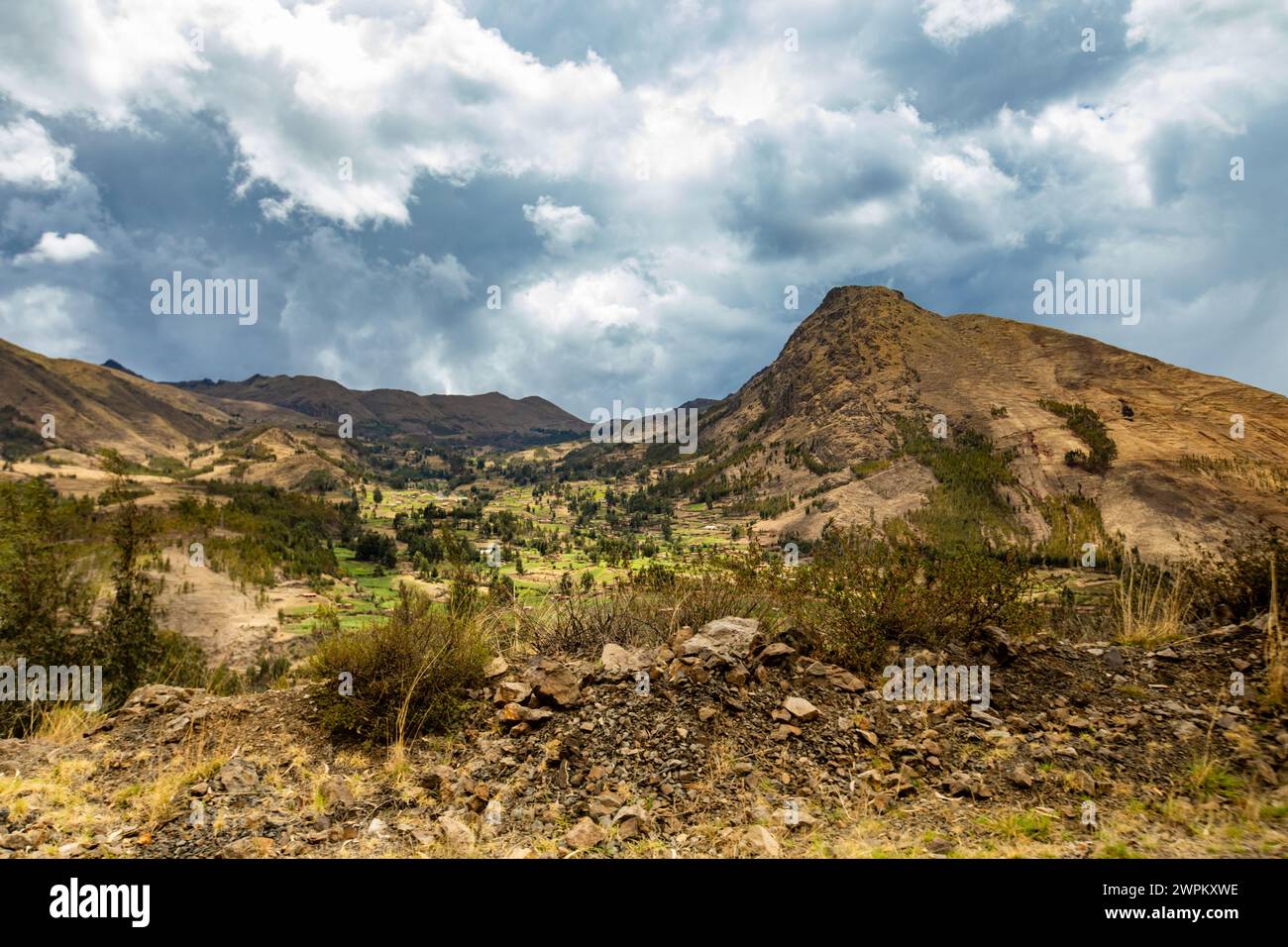 Pisaq scenery, Sacred Valley, Peru, South America Stock Photo
