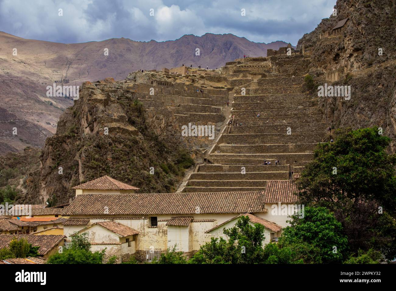 Ollantaytambo agricultural terraces, Peru, South America Stock Photo ...