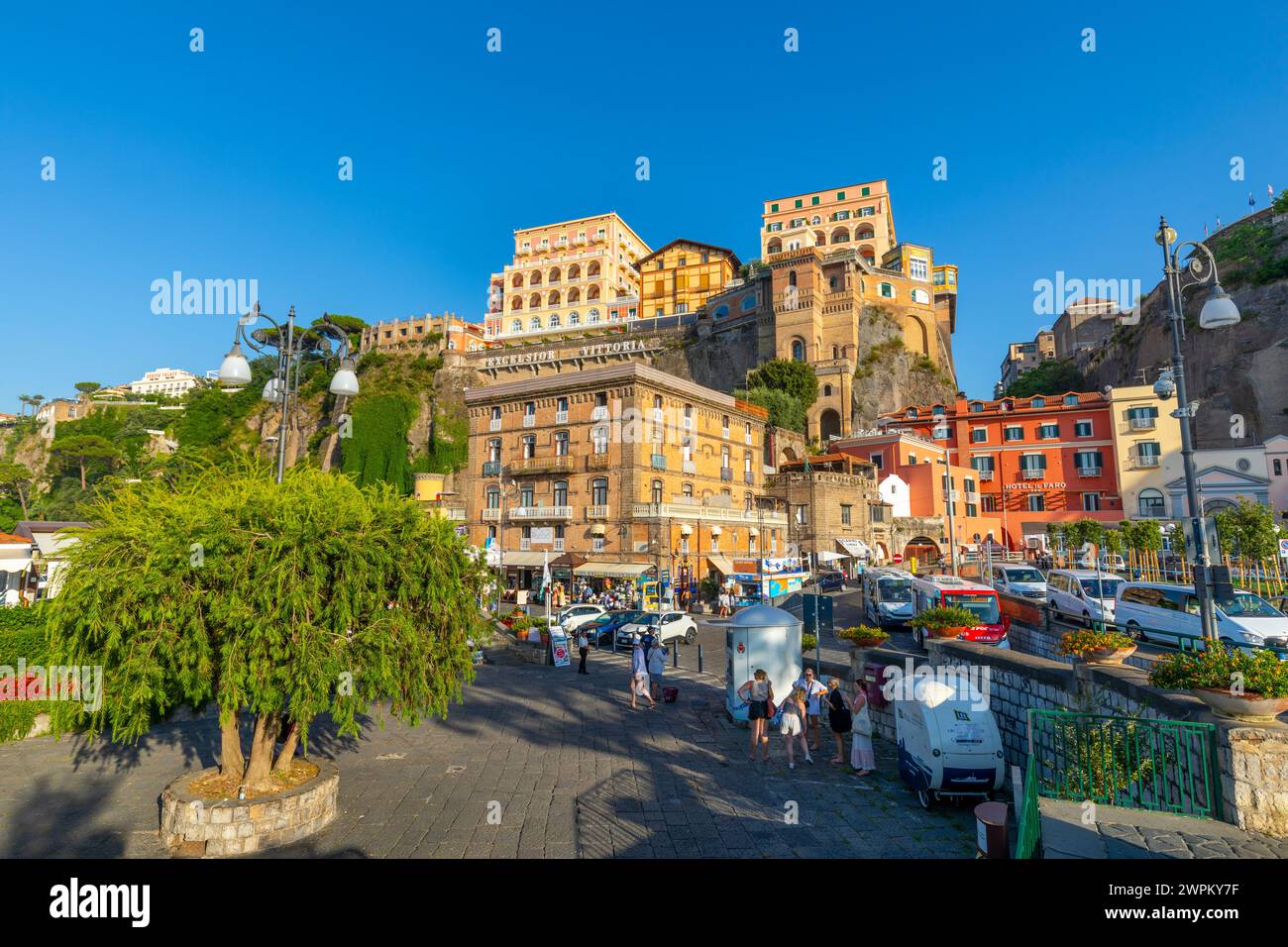 Excelsior Vittoria Hotel and other accommodation, Sorrento, Bay of Naples, Campania, Italy, Mediterranean, Europe Stock Photo