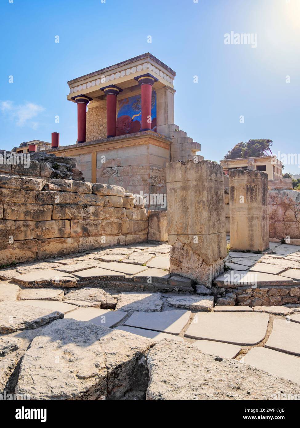 Palace of Minos, Knossos, Heraklion Region, Crete, Greek Islands, Greece, Europe Stock Photo