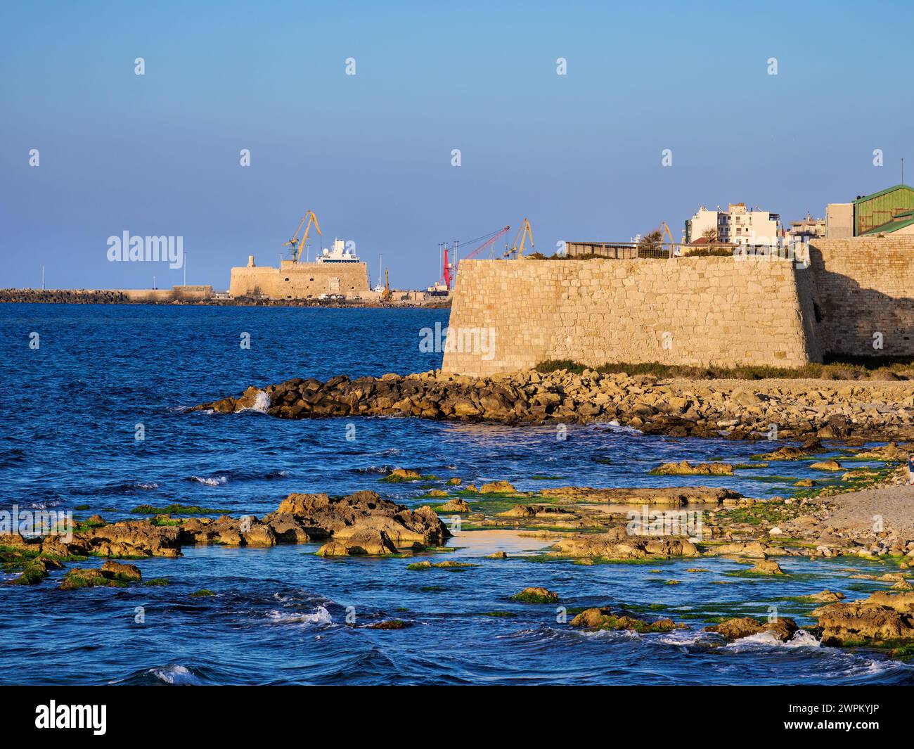 Venetian Walls, City of Heraklion, Crete, Greek Islands, Greece, Europe Stock Photo