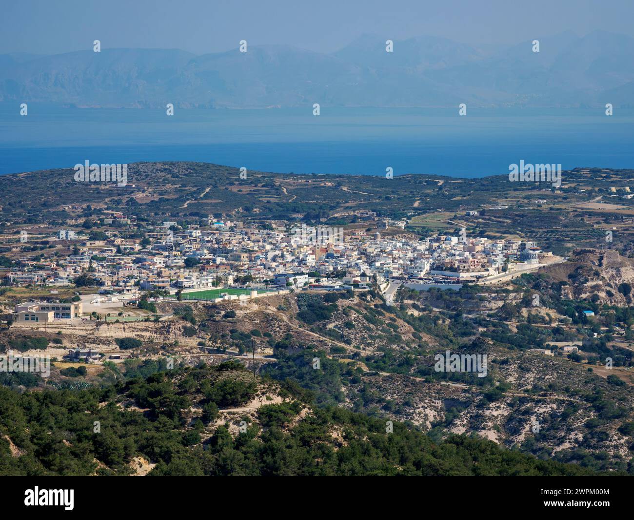 Kefalos, elevated view, Kos Island, Dodecanese, Greek Islands, Greece, Europe Stock Photo