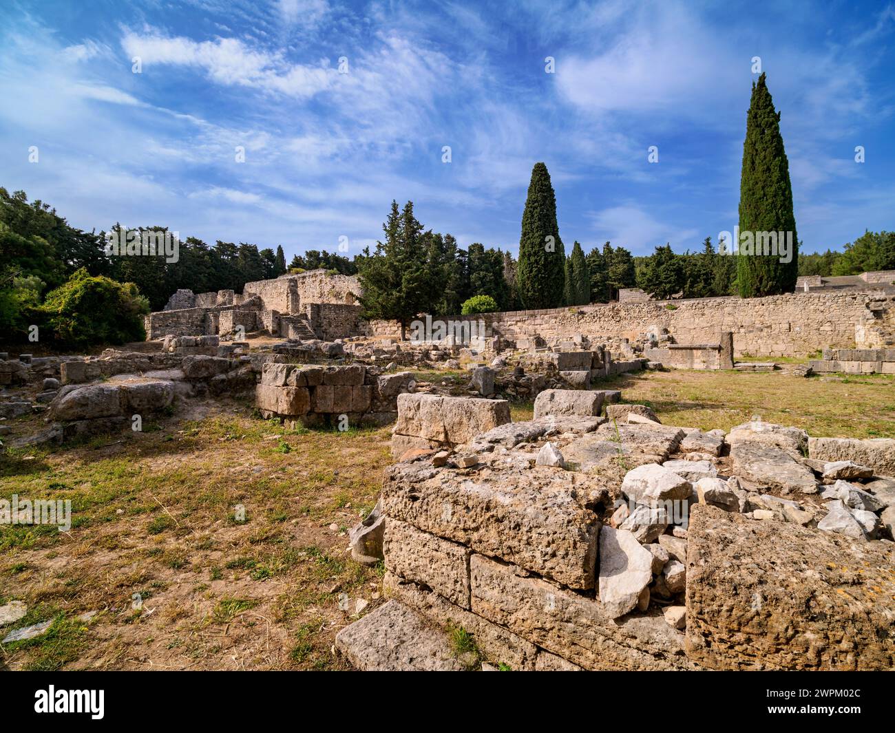 Ruins of ancient Asclepieion, Kos Island, Dodecanese, Greek Islands, Greece, Europe Stock Photo