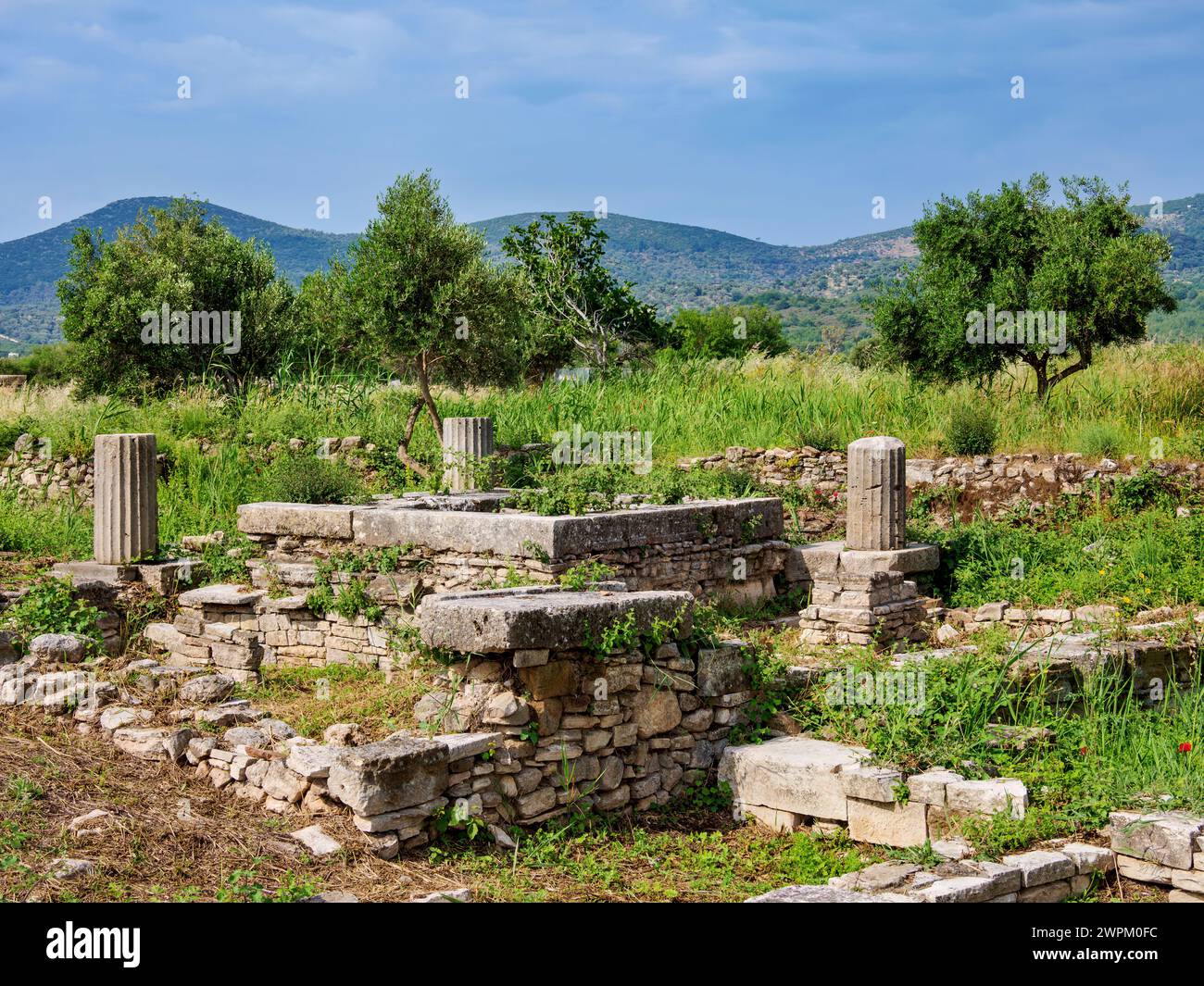 Heraion of Samos, UNESCO World Heritage Site, Ireo, Samos Island, North Aegean, Greek Islands, Greece, Europe Stock Photo