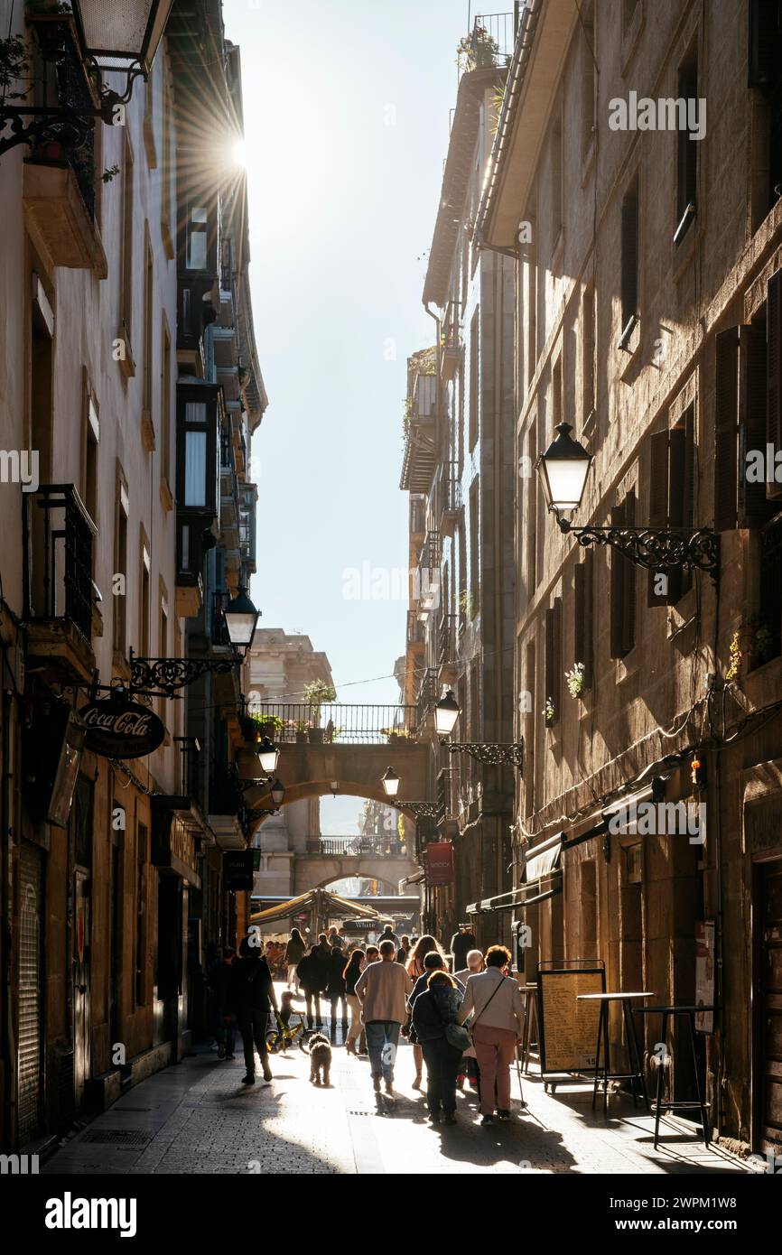 Old Town, Donostia, San Sebastian, Gipuzkoa, Basque Country, Spain, Europe Stock Photo