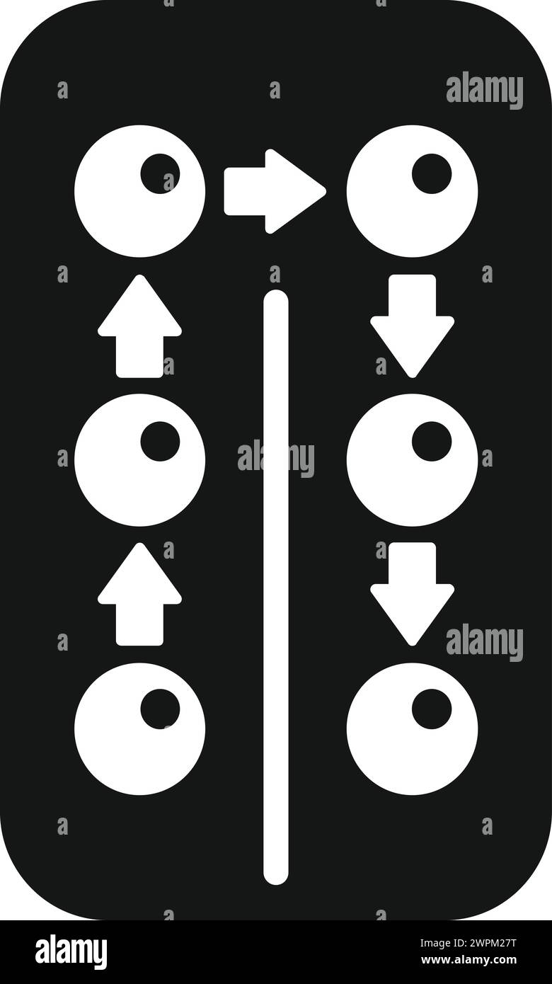 Female pills blister icon simple vector. Menopause age cycle. Stiff menstrual Stock Vector