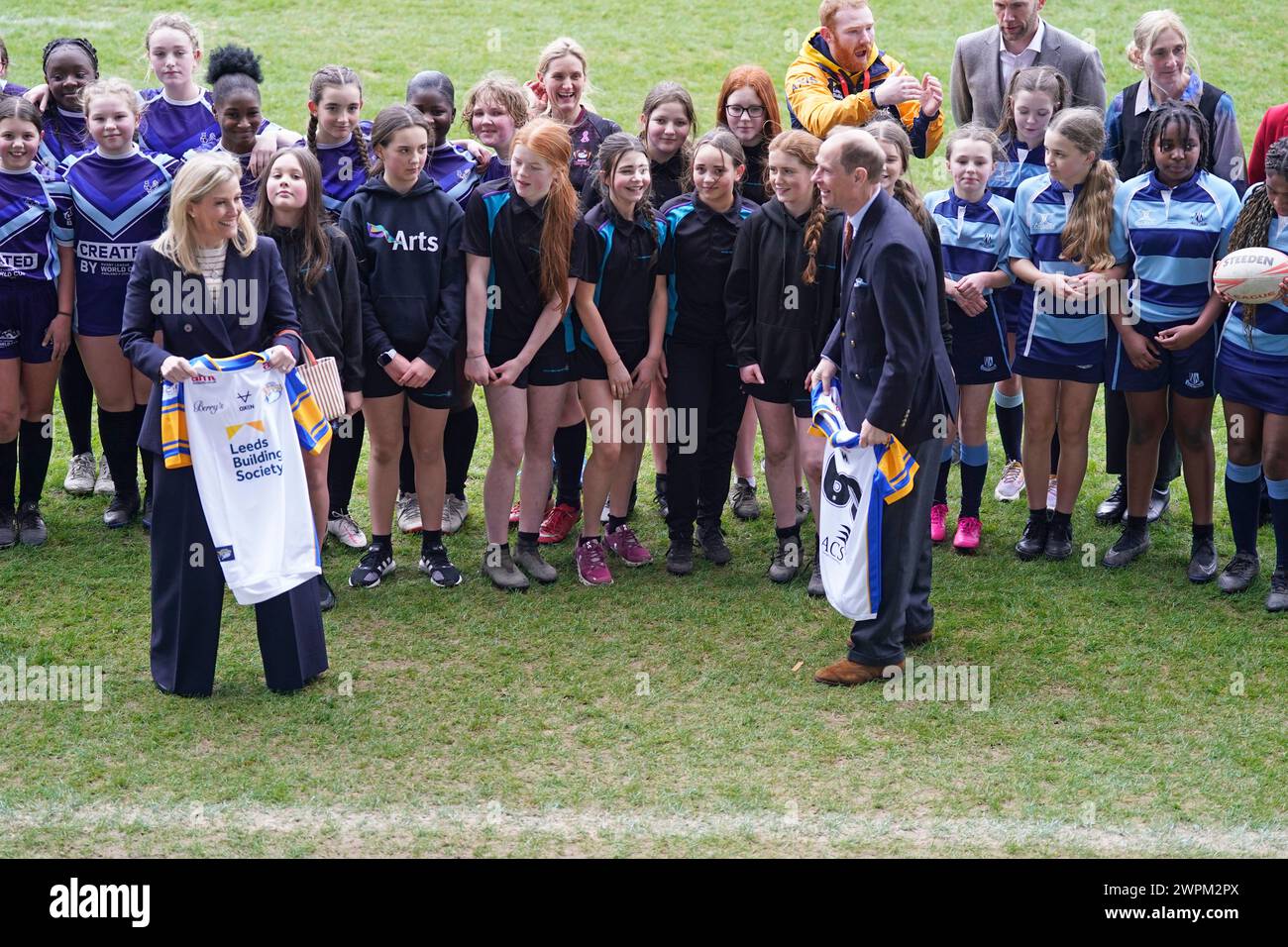 The Duke and Duchess of Edinburgh are presented with number 60 rugby ...