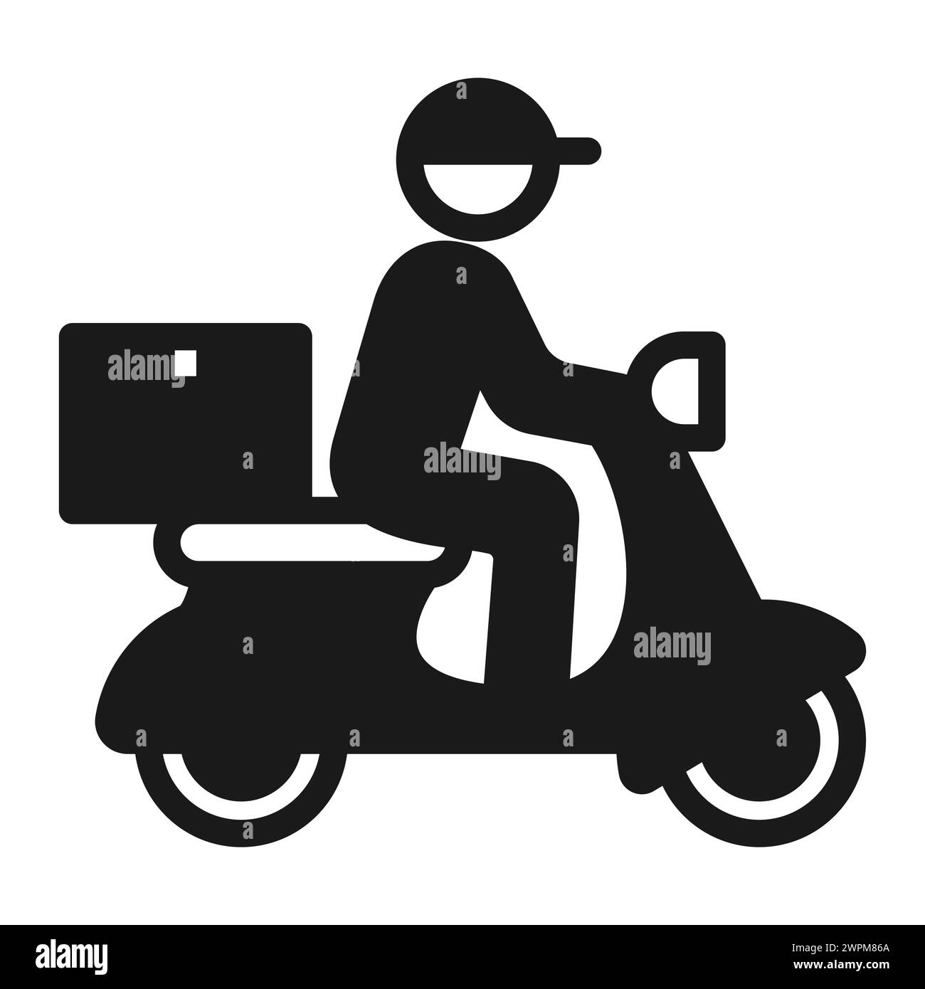 Courier illustration Black and White Stock Photos & Images Alamy