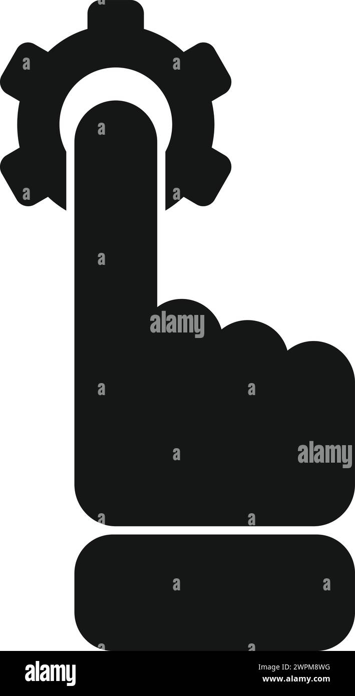 Technical gear touch icon simple vector. Mobile sim dual. Data boost ...