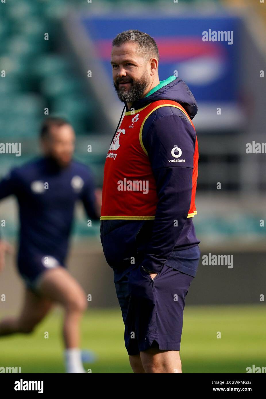 Farrell Coach Ireland head coach Andy Farrell during a team run at Twickenham Stadium ...