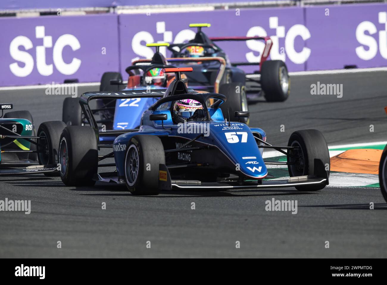 Jeddah, Arabie Saoudite. 08th Mar, 2024. 57 BLOCK Lia (usa), ART Grand Prix supported by Williams, Tatuus F4-T-421, action during the 1st round of the 2024 F1 Academy Championship from March 7 to 9, 2024 on the Jeddah Corniche Circuit, in Jeddah, Saudi Arabia - Photo Xavi Bonilla/DPPI Credit: DPPI Media/Alamy Live News Stock Photo