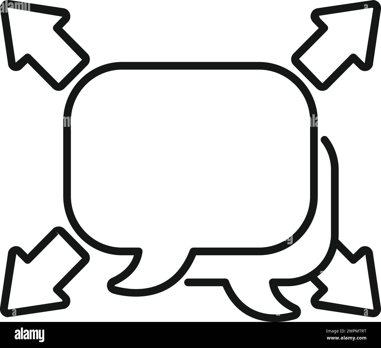 Chat evidence reason icon outline vector. Problem cognition. Factual plan Stock Vector