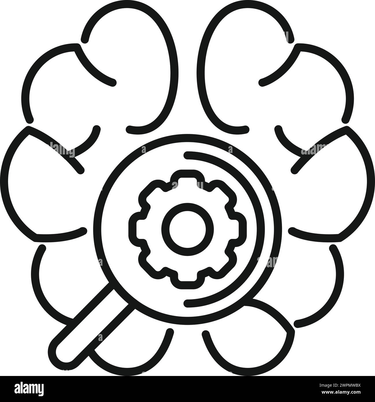 Brain storming think icon outline vector. Problem intellectual. Cognition problem Stock Vector