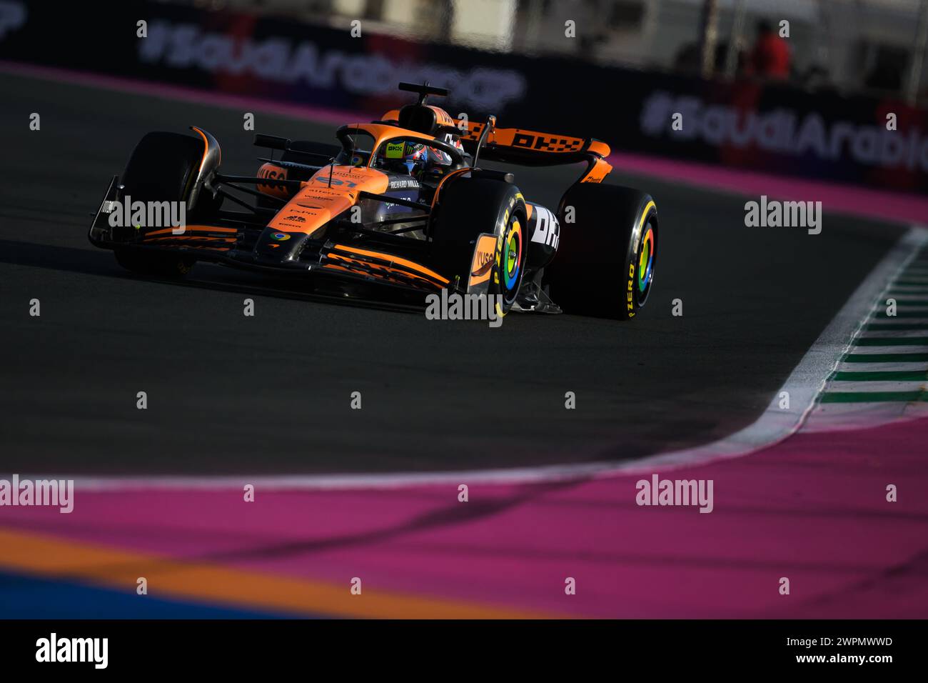 Jeddah, Saudi Arabia. 8th March 2024. Oscar Piastri of Mclaren Formula