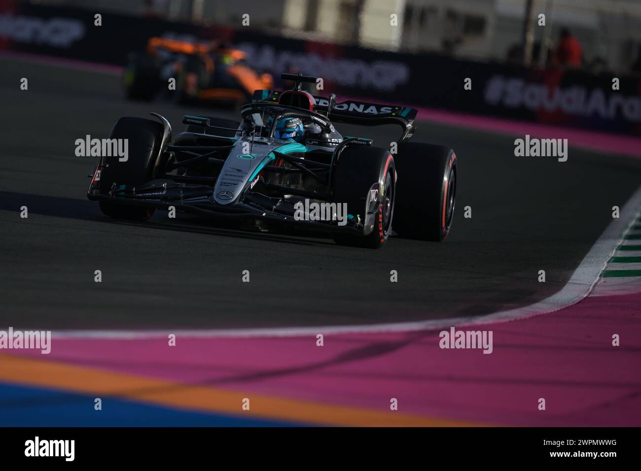Jeddah, Saudi Arabia. 8th March 2024. Russell of MercedesAMG