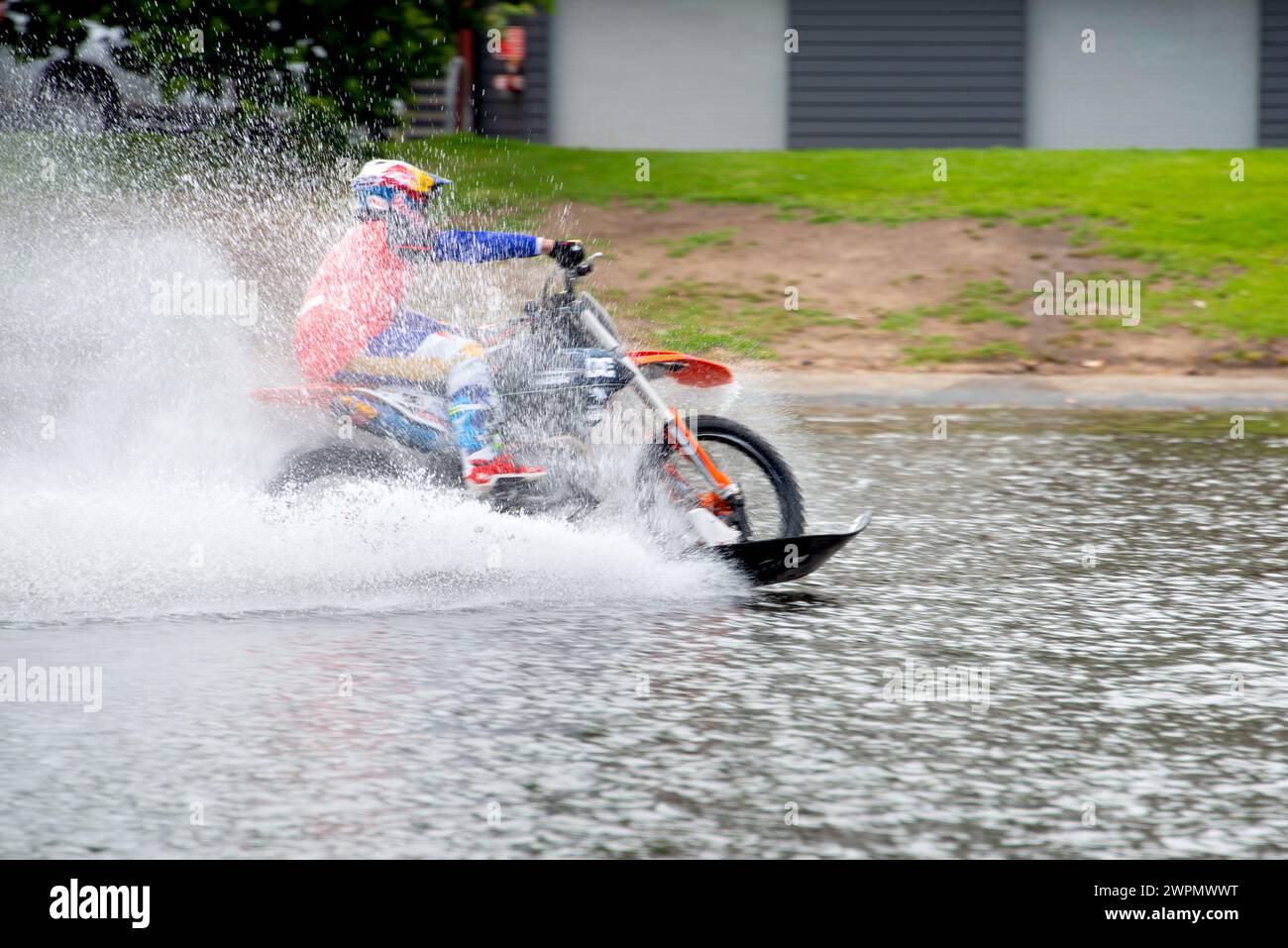 Aquabike championship along the rive in Melbourne Australia Stock Photo