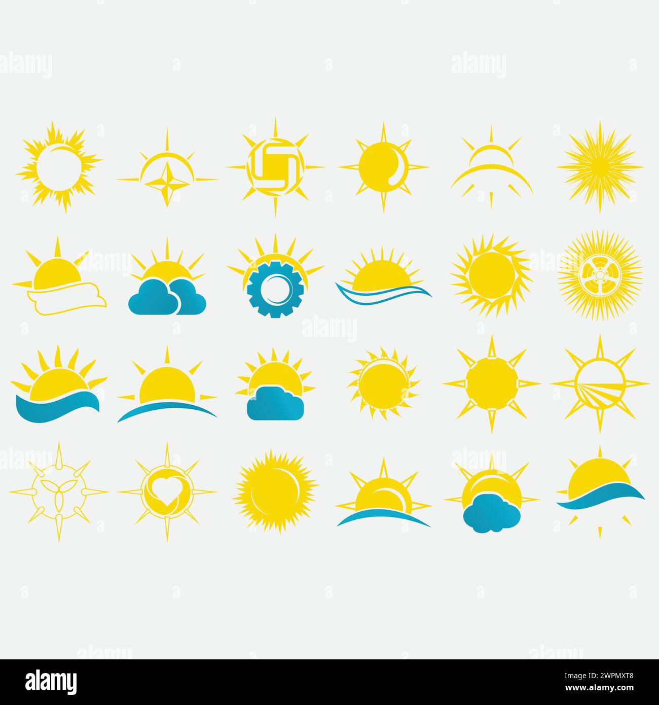 collection-of-vector-logos-about-the-sun-stock-vector-image-art-alamy