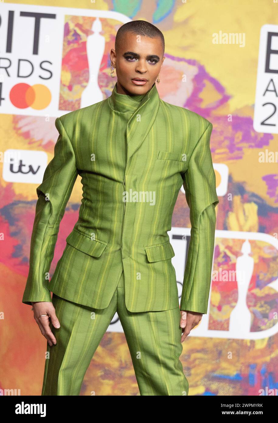 London, UK. March 2nd, 2024.   (EDITORIAL USE ONLY. NO PUBLICATIONS DEVOTED EXCLUSIVELY TO THE ARTIST)  Layton Williams attends the BRIT Awards 2024 at The O2 Arena on March 02, 2024 in London, England. Credit: S.A.M./Alamy Live News Stock Photo