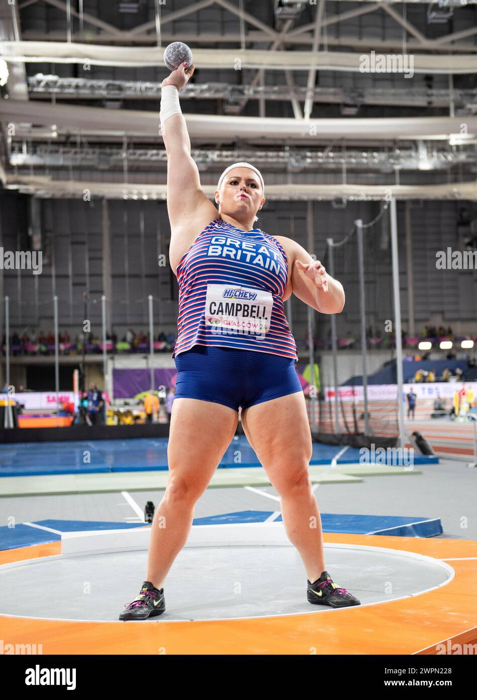 Amelia Campbell Of Great Britain Competing In The Women’s Shot Put At 