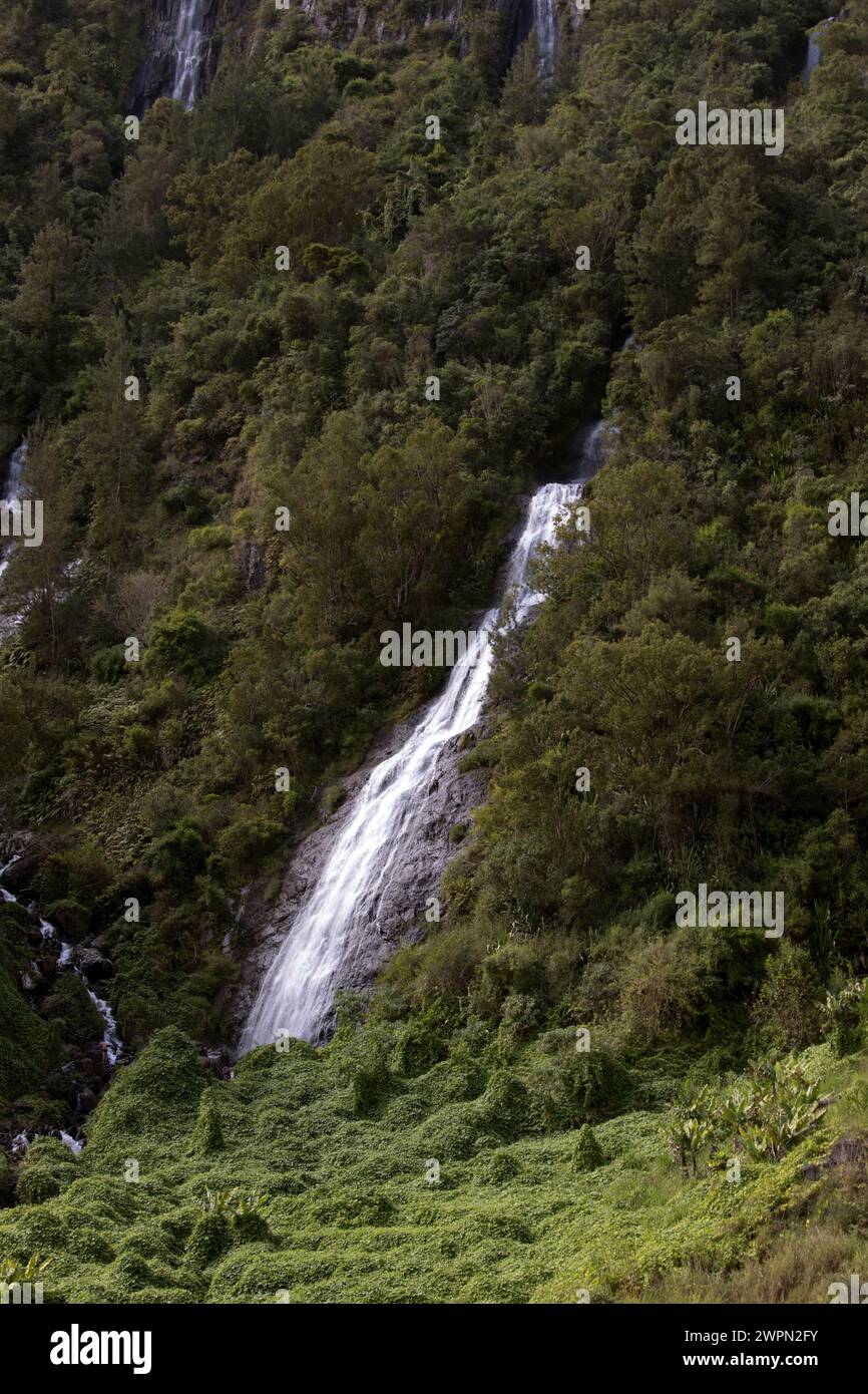 landscape along cirque trekking in La Reunion Stock Photo