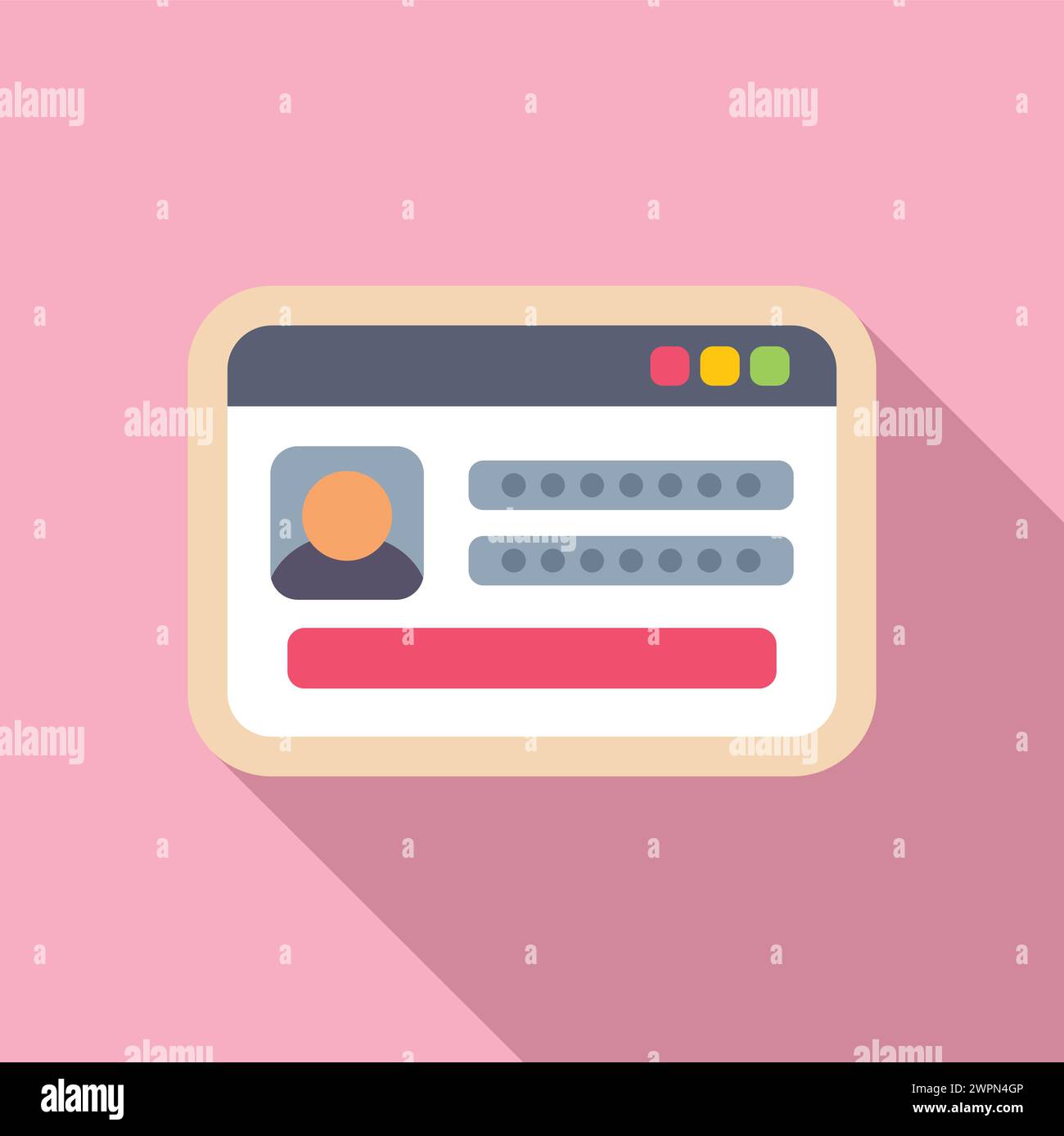 New login device icon flat vector. Form register sign. Digital step ...